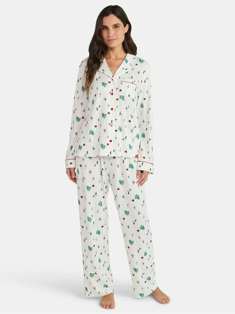 Martha Stewart Everyday Women's Pajama Set, 2-Piece, Sizes S-XXL | Walmart (US)