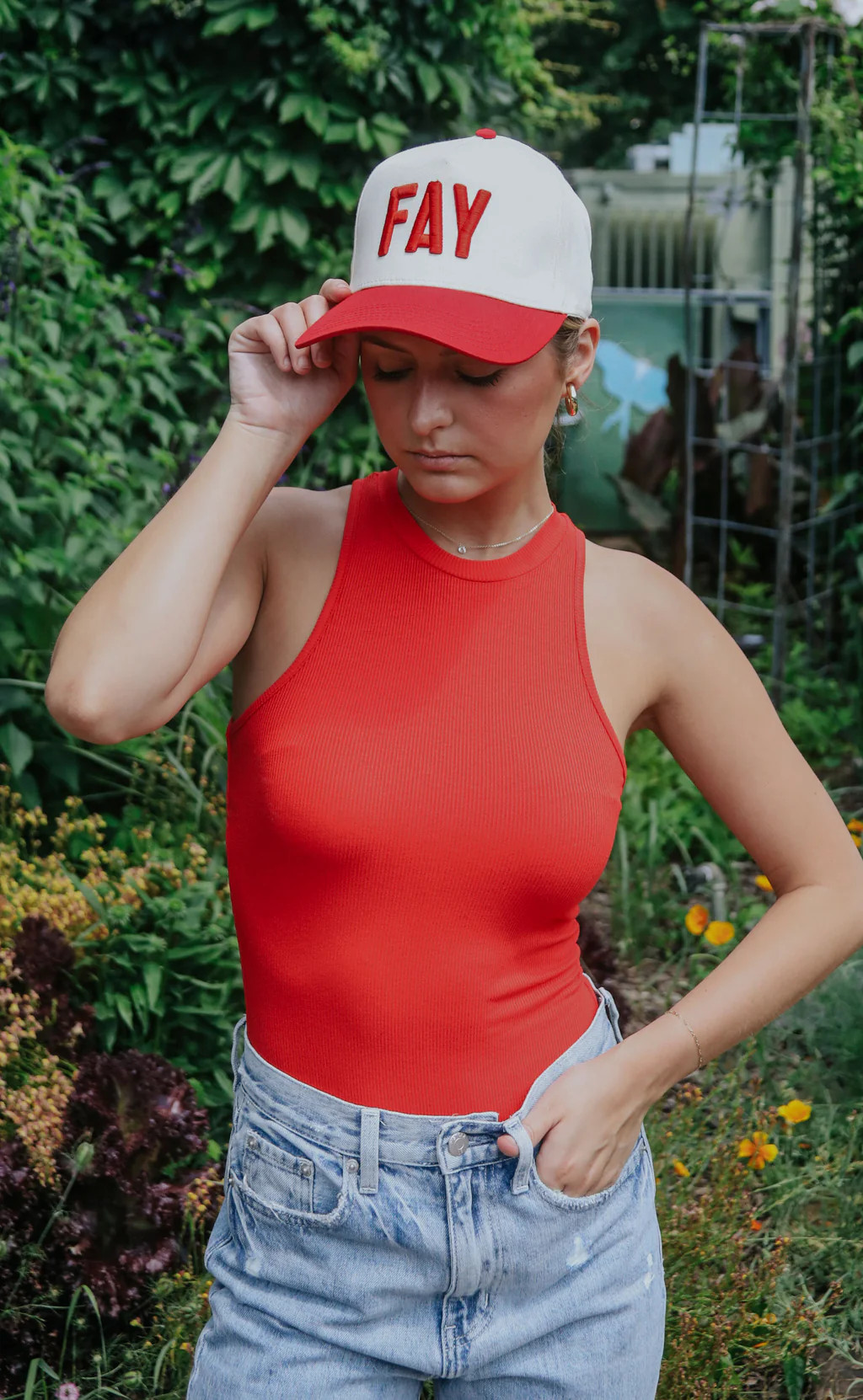 charlie southern: fay trucker - red/white | RIFFRAFF