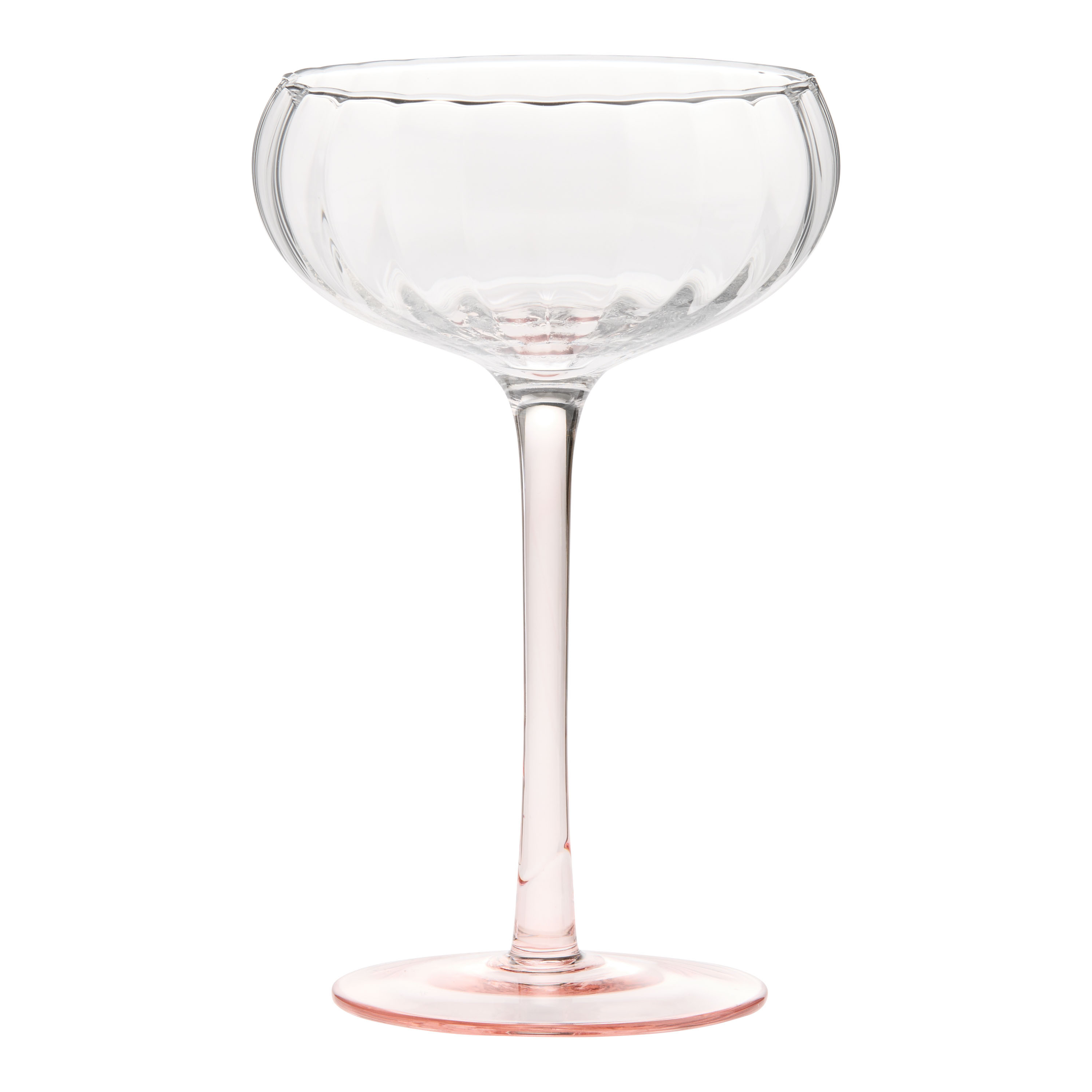 Colored Stem Fluted Coupe Glass | World Market