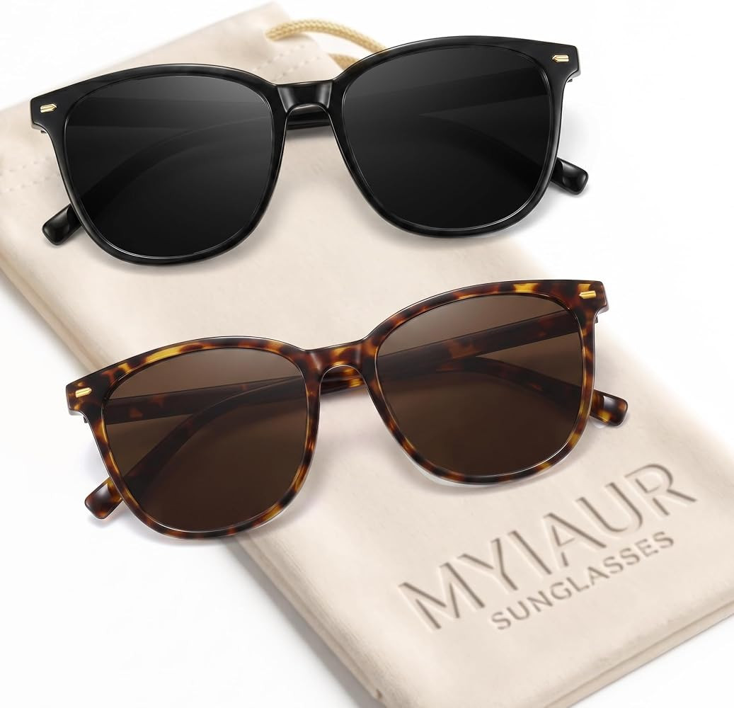 Myiaur Polarized Sunglasses for Women, Trendy Square Shades with UV400 Protection Sun Glasses for... | Amazon (US)