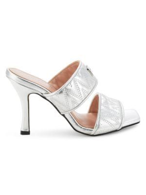 Jackie Metallic Leather Sandals | Saks Fifth Avenue OFF 5TH (Pmt risk)