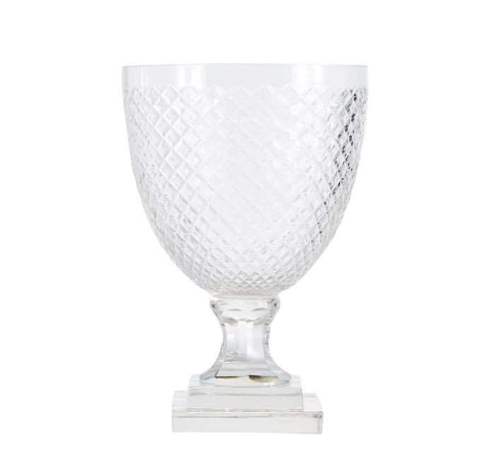 Monique Lhuillier Ava Clear Cut Glass Vase | Pottery Barn (US)