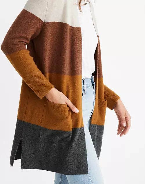 Kent Striped Cardigan Sweater in Coziest Yarn | Madewell