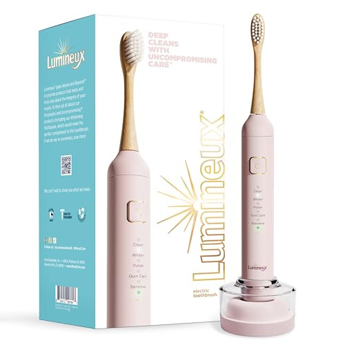 Lumineux Teeth Whitening Sonic Bamboo Electric Toothbrush for Adults - Includes 2 Soft Bristle Re... | Amazon (US)