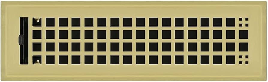 Polished Brass Plated Steel Rockwell Register for Floor/Wall Use - 2" x 12" | Amazon (US)