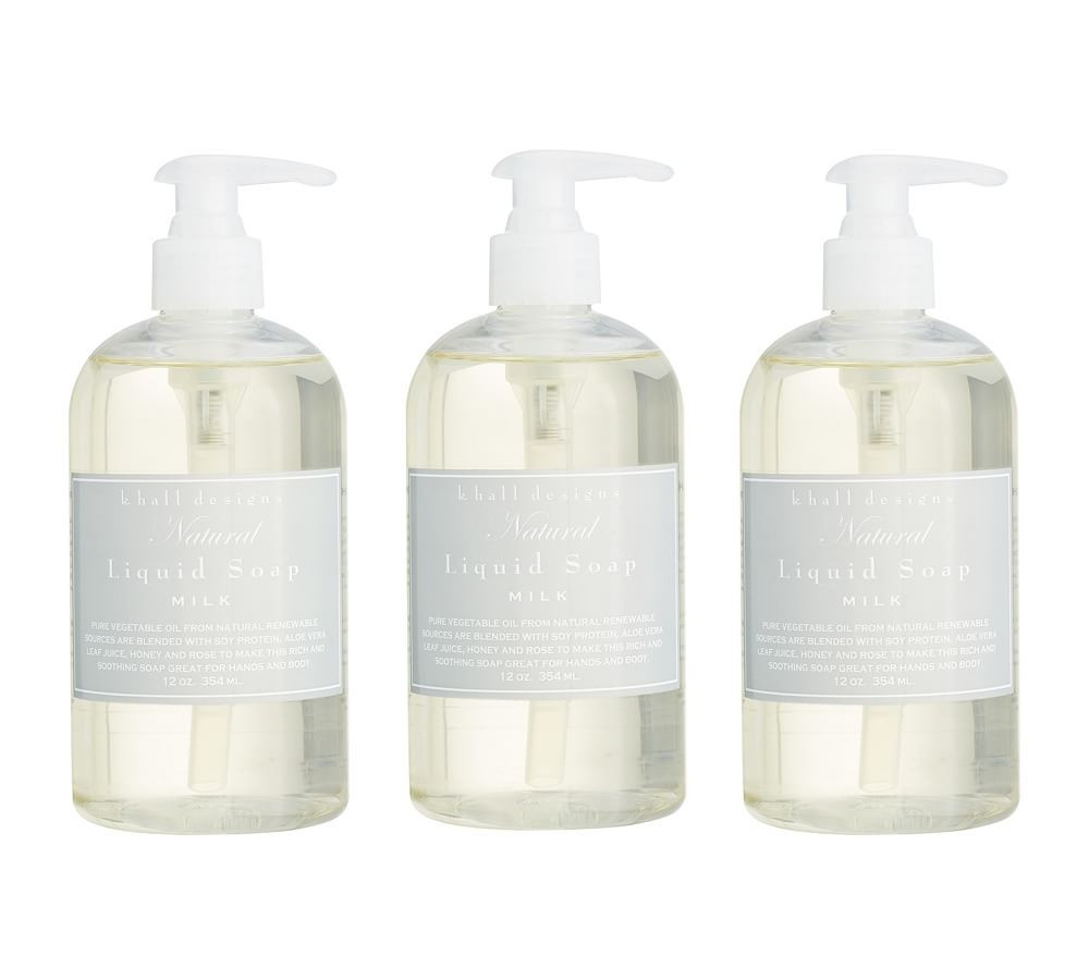 K. Hall Milk Liquid Soap, Set of 3 | Pottery Barn (US)