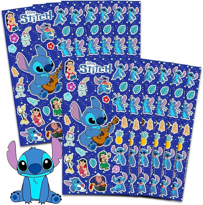 Stitch Party Favors for Boys & Girls - Stitch Stickers Sheet Bulk Bundle with 12 Pack Stitch Stic... | Amazon (US)