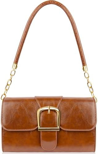 Shoulder Bag for Women, Cute Soft PU Leather Small Crossbody Purses Handbags, Trendy Underarm Bag... | Amazon (US)