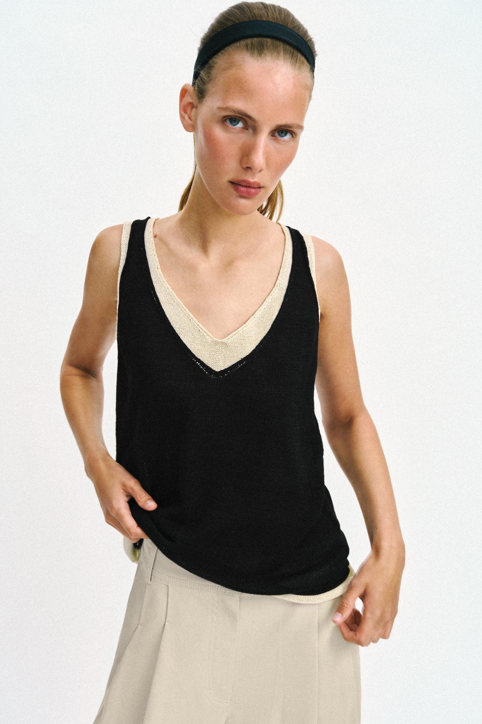 COMBINED KNIT TOP | Zara US