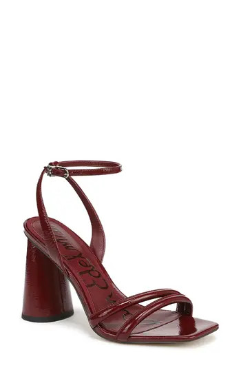Sam Edelman Kia Strappy Sandal - Wide Width Available in French Merlot at Nordstrom Rack, Size 6 | Nordstrom Rack