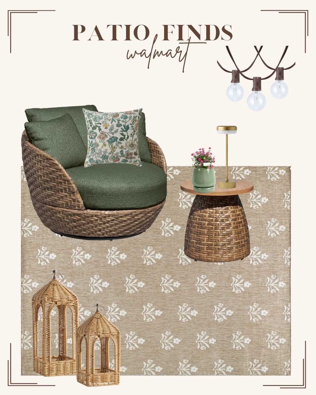 Walmart patio finds// patio furniture // porch decor // Walmart home finds 

#LTKHome