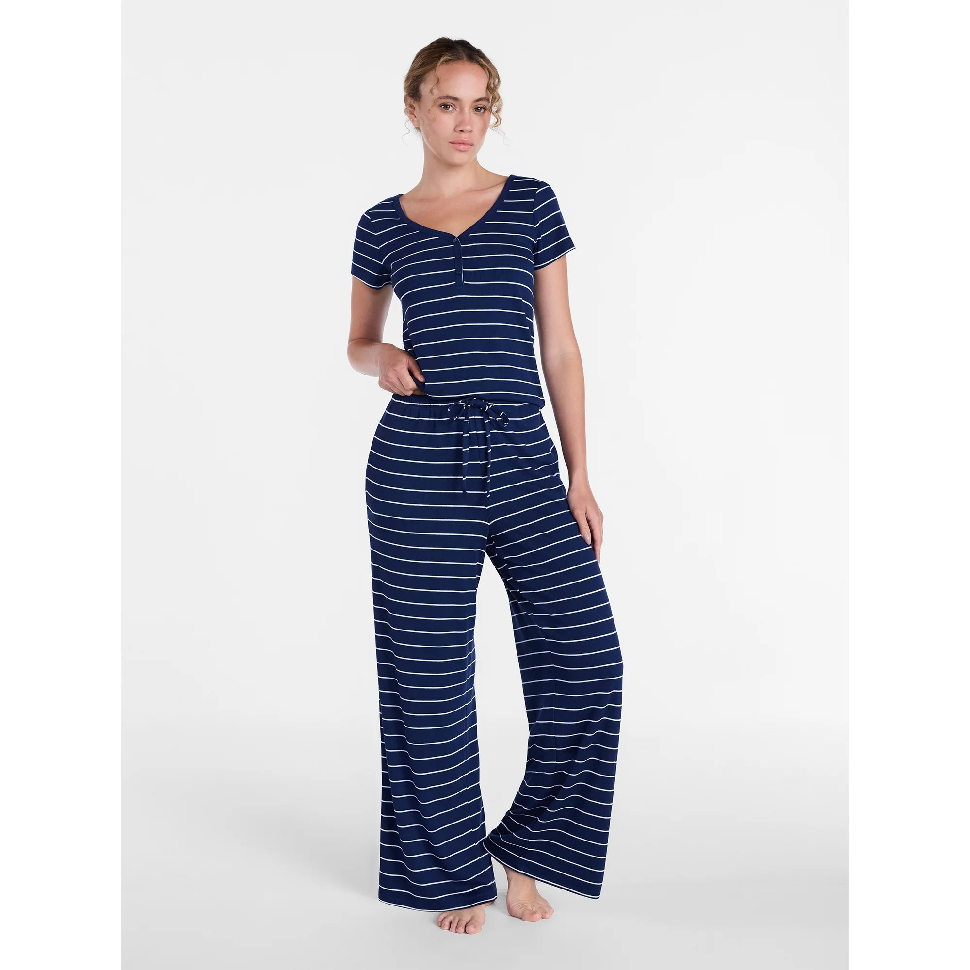 Joyspun Women’s Modal Blend Ribbed Sleep Pants, 29'' Inseam, Sizes XS-3X | Walmart (US)