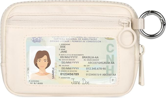 The Iris Wallet Zipper Mini Coin Purse Keychain ID Holder Wallet | Amazon (US)