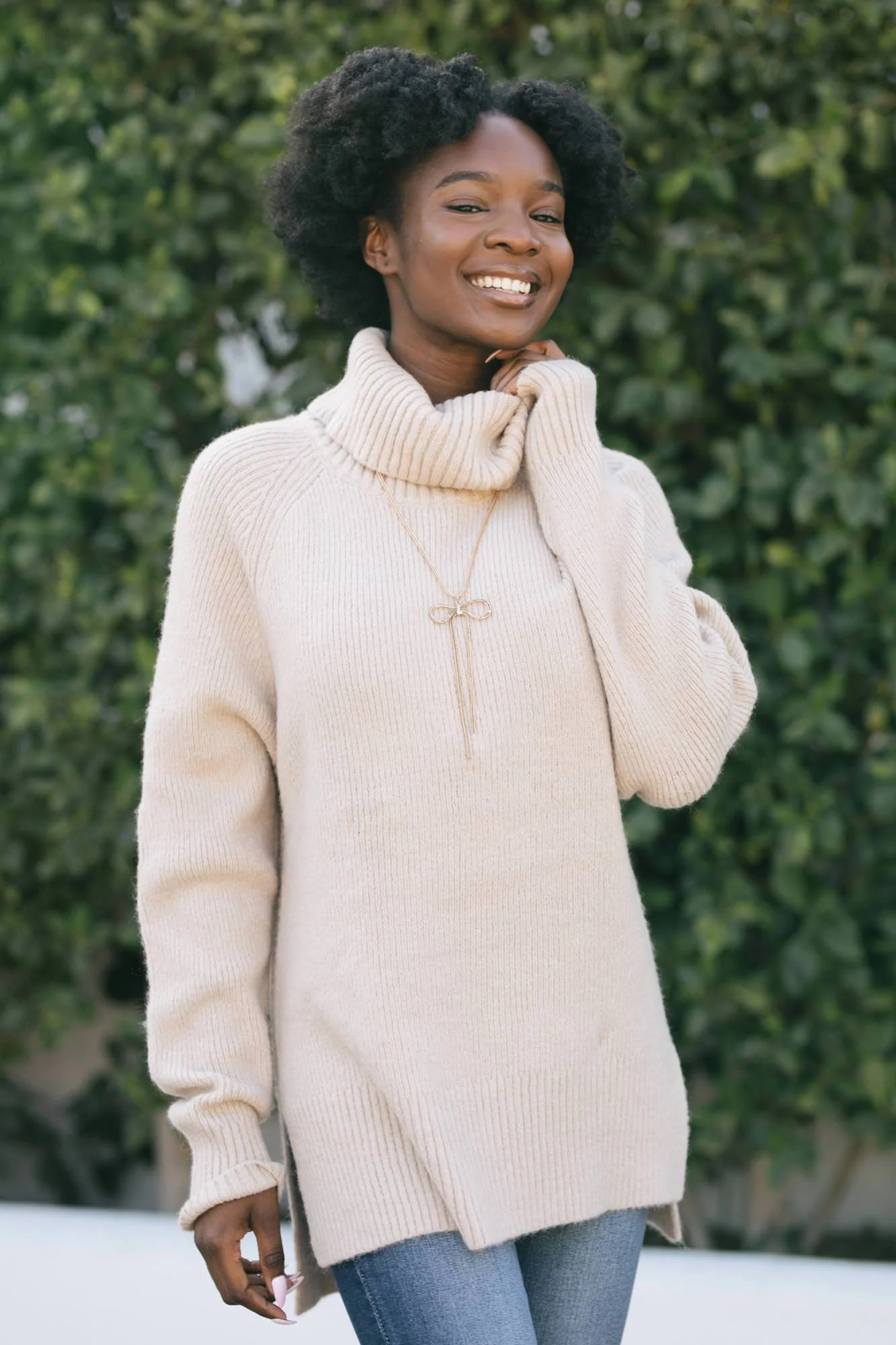Marlow Ribbed Knit Turtleneck Sweater | Morning Lavender