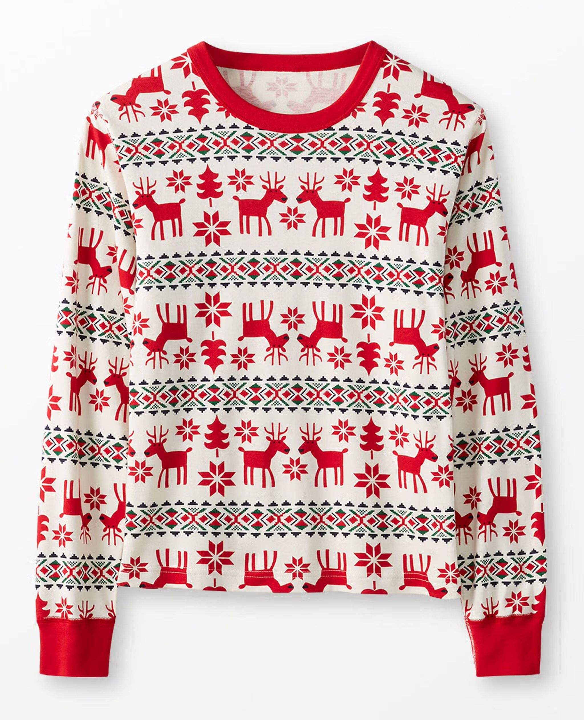 Adult Holiday Dear Deer Long John Pajama Top | Hanna Andersson