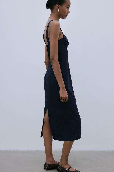 Bodycon Dress - Sweetheart Neckline - Sleeveless - Navy blue - Ladies | H&M US | H&M (US + CA)