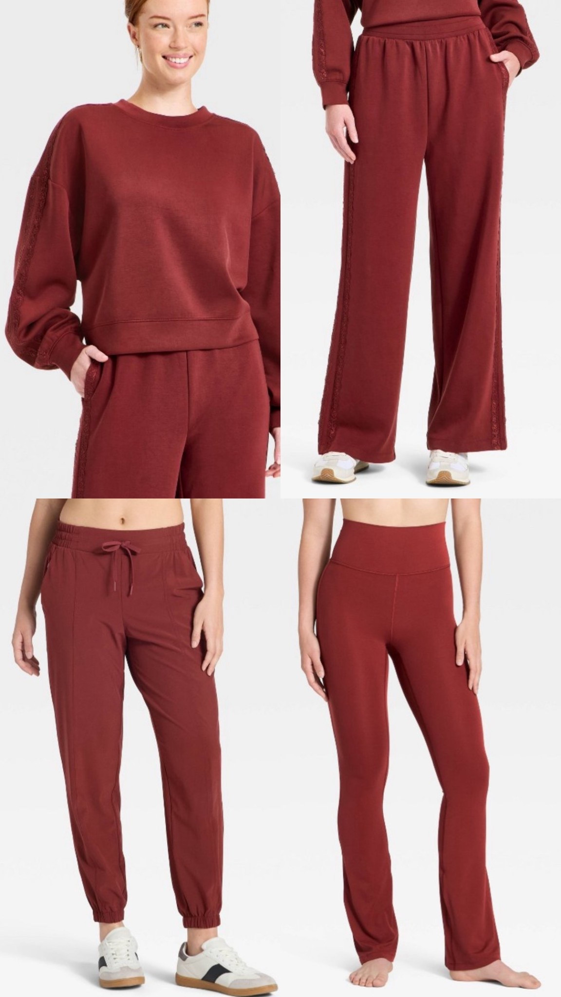 Maroon for Autumn’s at Target …and. Your reminder that just because it has lace doesn’t mean it’s automatically classic ingenue. 

The lace set is SUPER cute for someone who can do a more relaxed fit with a drop shoulder but has a feminine essence.



#LTKValentine #LTKActive