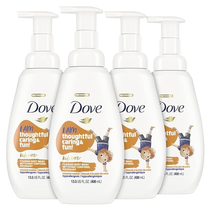 Dove Foaming Body Wash 4 Count For Kids Coconut Cookie Sulfate-Free Skin Care, 13.5 Fl Oz | Amazon (US)