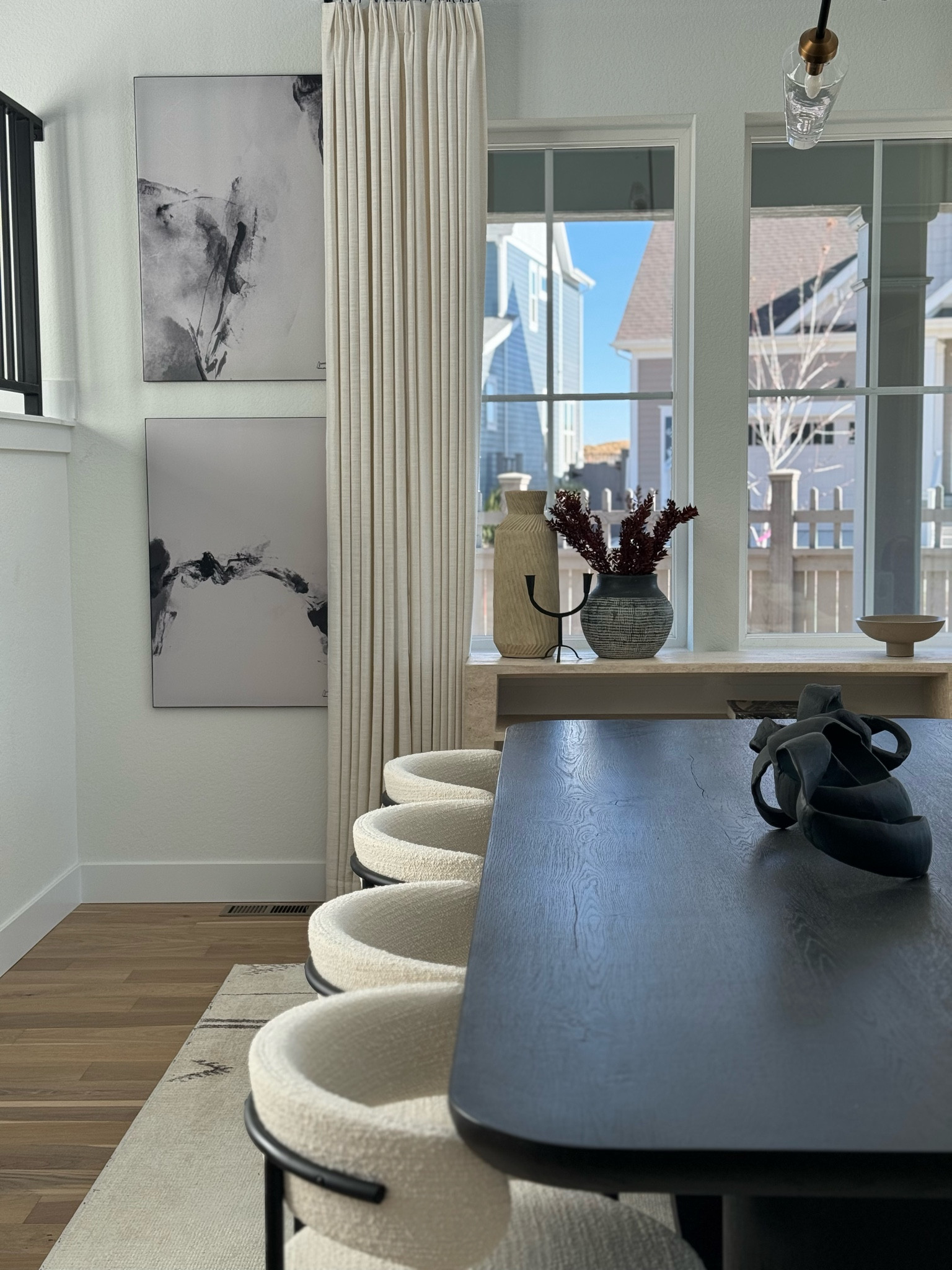 Dining 
Home decor 
Dining chairs 
Curtains 
Table 
Rug 

#LTKover40 #LTKstyletip #LTKhome