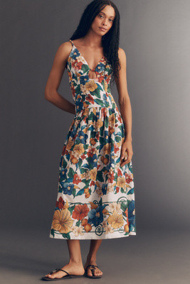 Farm Rio Tropical Cotton Midi Dress | Anthropologie (US)