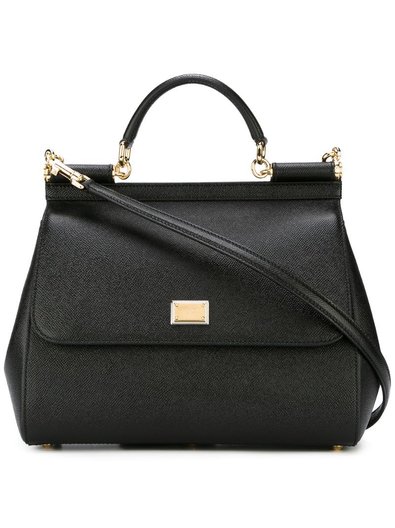 Dolce & Gabbana - large Sicily shoulder bag - women - Calf Leather - One Size, Black | FarFetch Global