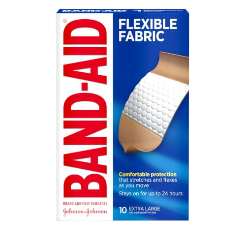 BAND-AID Brand Sterile Flexible Fabric Adhesive Bandages, Comfortable Flexible Protection & Wound Care for Minor Cuts & Scrapes, Designed to Cushion Painful Wounds, Extra Large Size | Amazon (US)