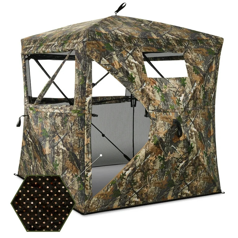 TIDEWE See-Through 270° Hunting Blind with Silent Magnetic Door & Sliding Window, Camouflage for... | Walmart (US)