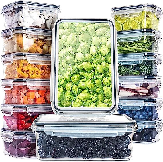 Fullstar (14 Pack) Food Storage Containers with Lids - Plastic Food Containers with Lids - Plasti... | Amazon (US)