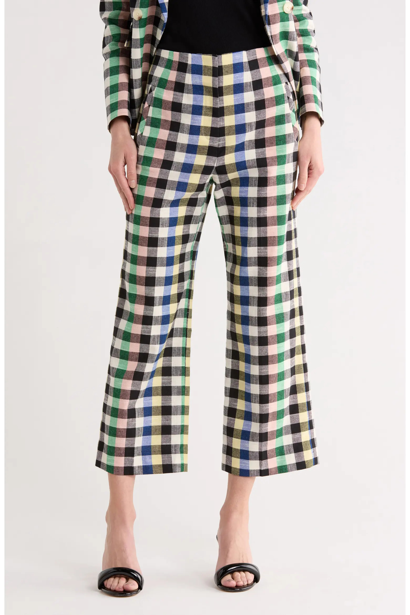 Veronica Beard Dova Check Cotton Blend Pants (Women) | Nordstromrack | Nordstrom Rack