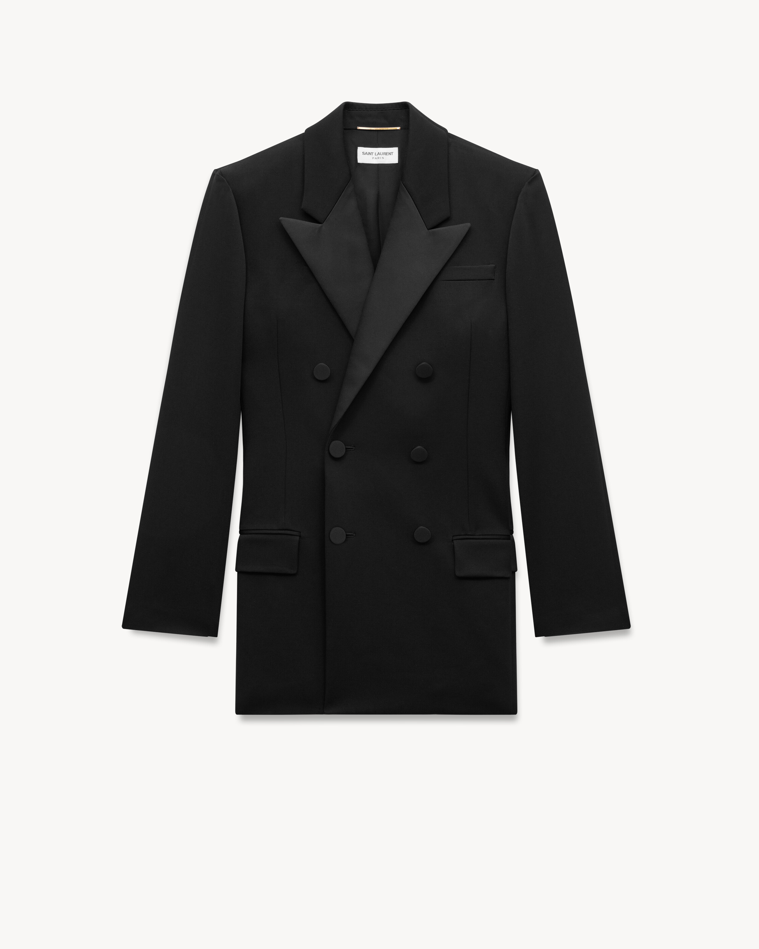 Tuxedo Jacket in Grain de Poudre | Saint Laurent Inc. (Global)