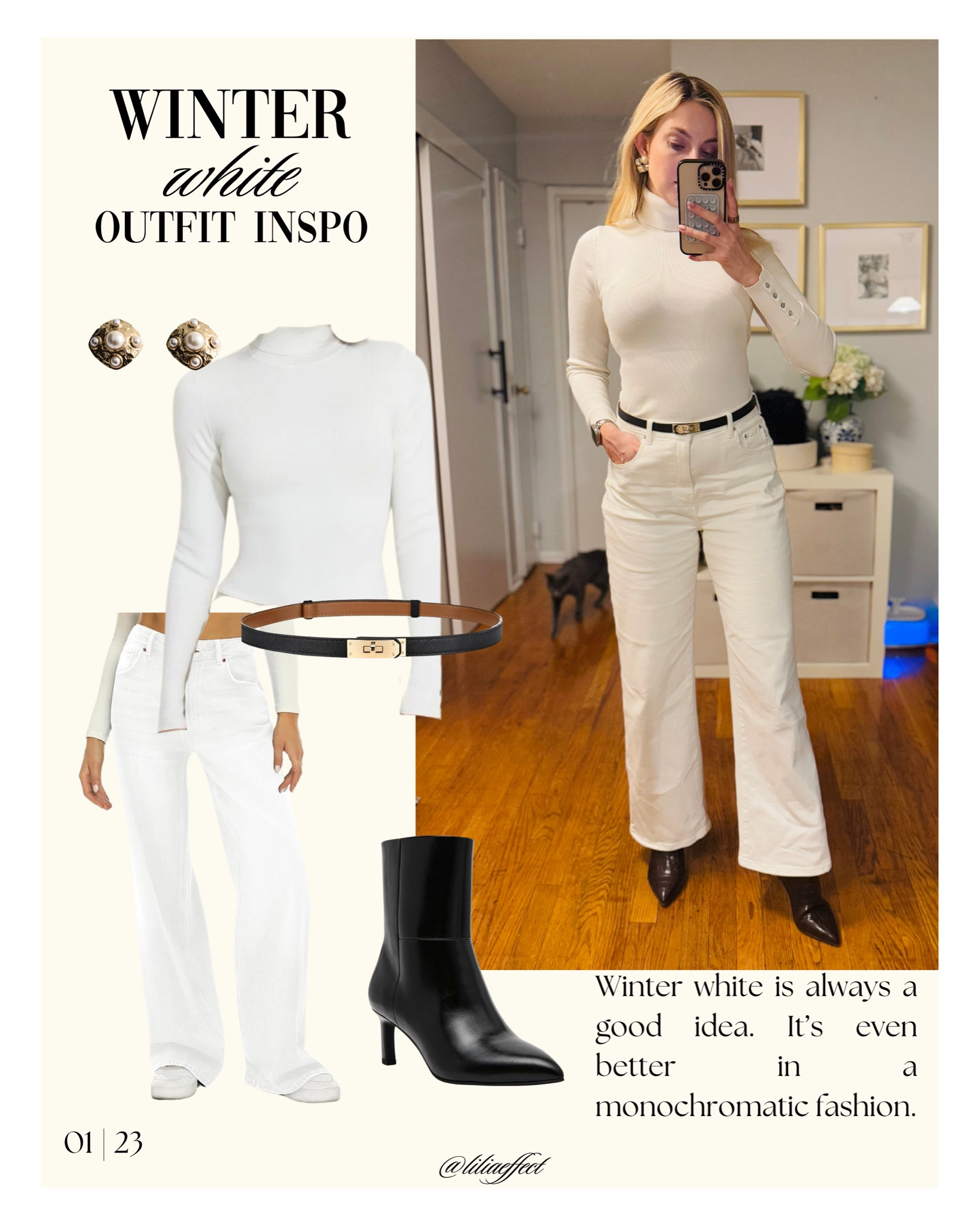 Pretty in winter white ☁️❄️ 

White denim, winter fashion, winter white, turtleneck, booties

#LTKStyleTip #LTKSeasonal #LTKFindsUnder100