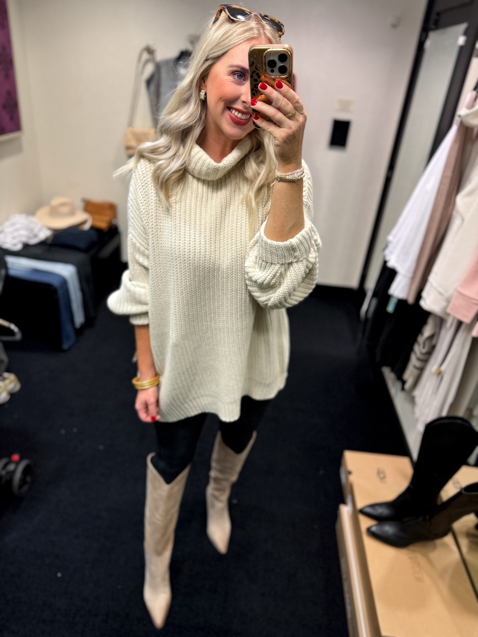 Nordstrom Anniversary Sale try on 
Free People sweater- medium 
Spanx faux leather leggings- medium 

#LTKxNSale #LTKSaleAlert #LTKSummerSales