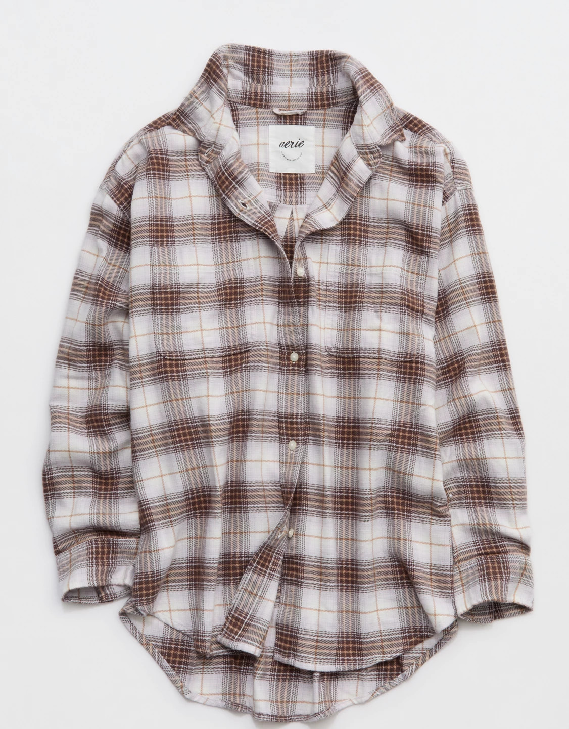 New Aerie Anytime Fave Flannel Oversized Shirt | Aerie