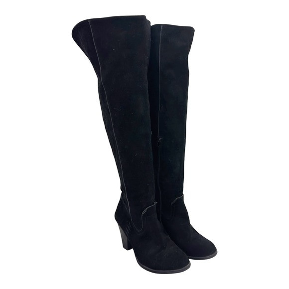 MIA Boots‎ Womens 10 Aubrey Over The Knee Suede Leather High Heel Side Zip Shoes | Poshmark