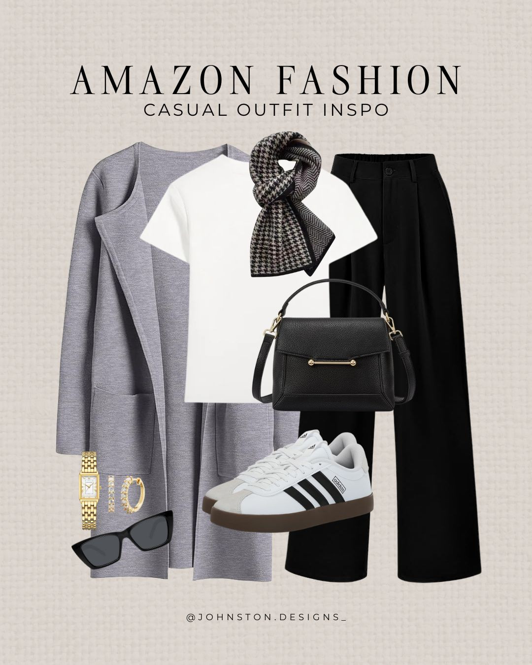 Cozy and chic! Check out this Amazon winter outfit inspo. Pair these trouser pants with a tee, sneakers and a scarf for a simple yet stylish look. Winter style, workwear, affordable women's clothing, Amazon fashion. 

 #LTKootd #LTKFindsUnder50 #LTKWorkwear