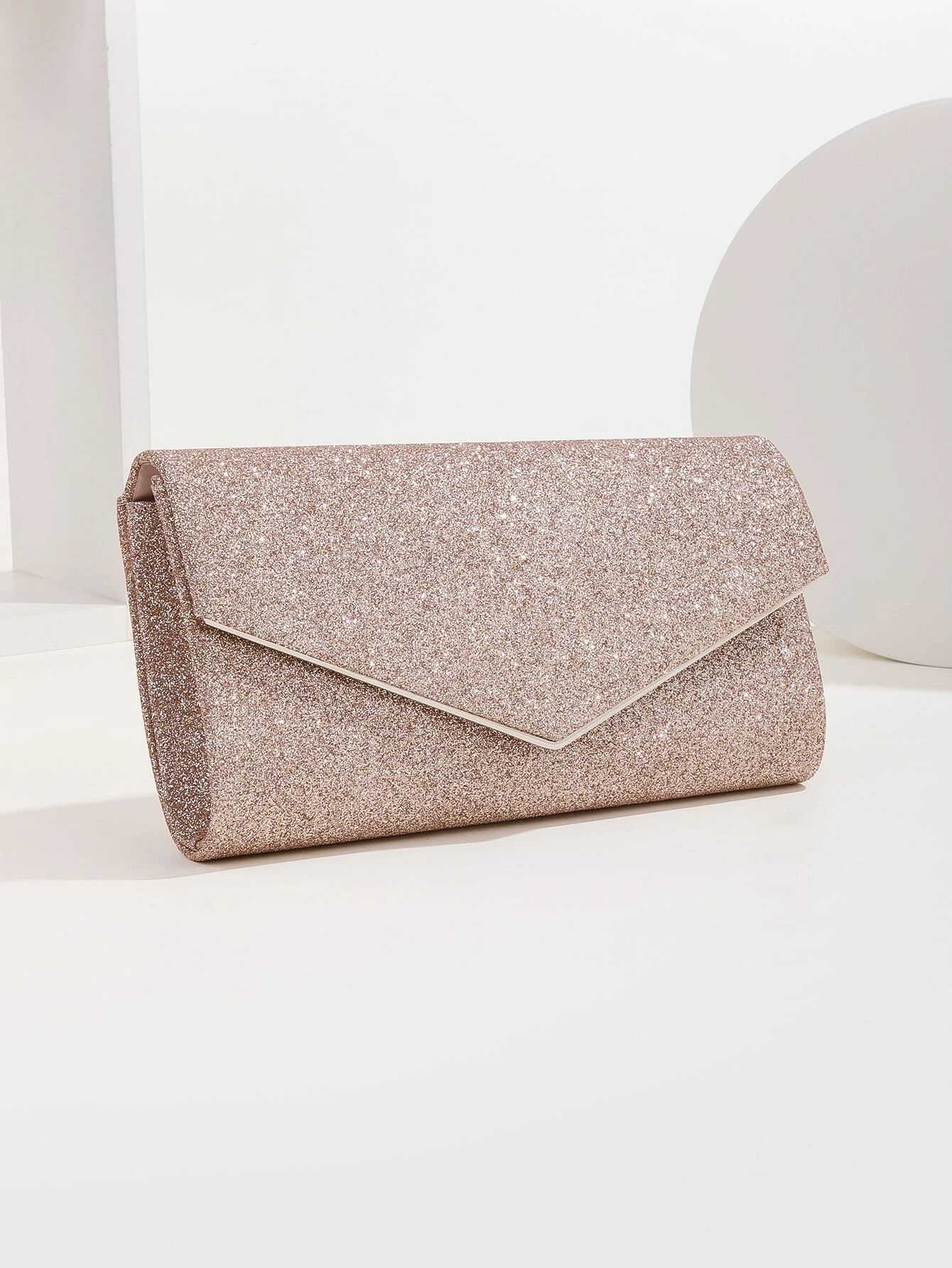 Allover Glitter Flap Square Bag | SHEIN