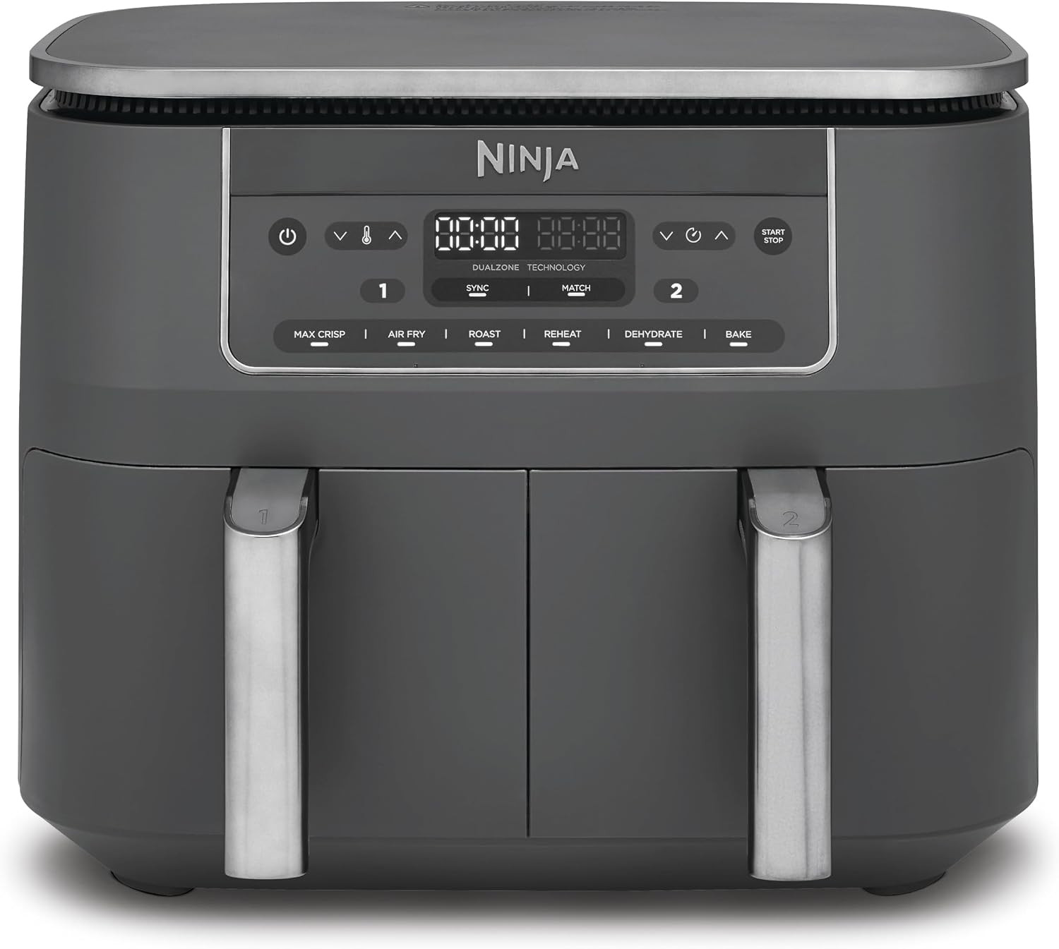 Ninja Dual Zone 6-in-1 7.6L Air Fryer, 2 Drawers, Gunmetal DZ300UK | Amazon (UK)