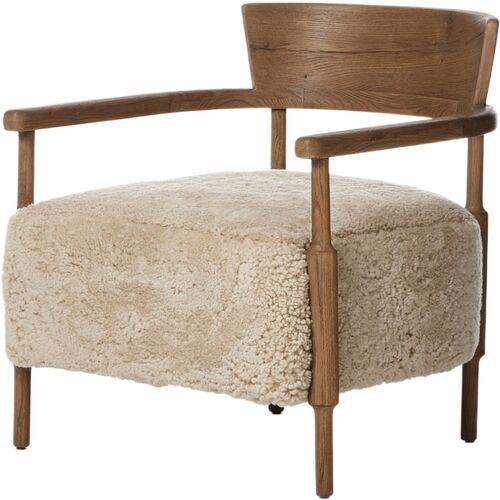 Bennett Chair - Beige Shearling - Amber Lewis x Four Hands | One Kings Lane