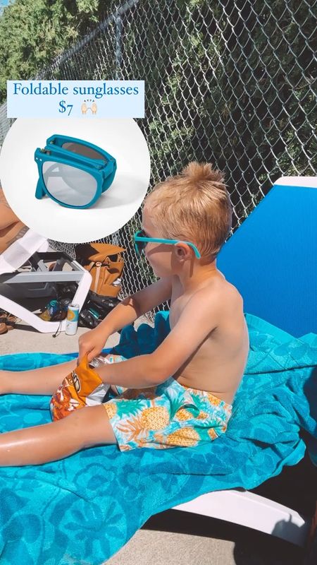 These foldable sunglasses are great for packing and the fact that tbey fold up make them nearly indestructible!! Only $7!

#LTKSeasonal #LTKswim #LTKkids