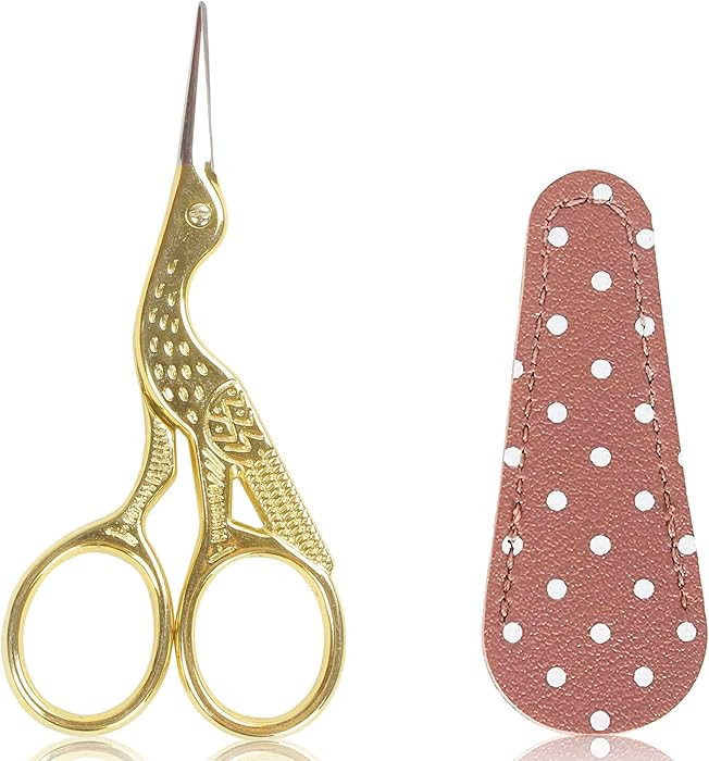 BIHRTC 3.6inch Little Embroidery Scissors Sharp Stainless Steel Tip Cross Stitch Scissors for Off... | Amazon (US)