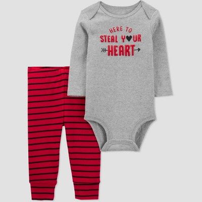 Baby Boys' 2pc 'Steal Your Heart' Valentine's Day Top and Bottom Set - Just One You® made by car... | Target