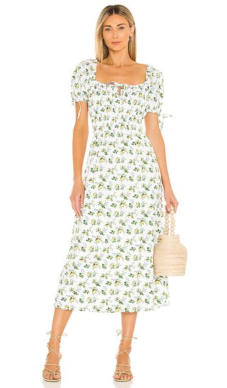 Flora Midi Dress in Bendita Floral Print | Revolve Clothing (Global)