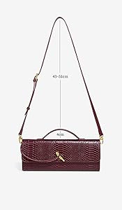 Womens Fashion Leather Clutch Bag Crocodile Print Evening Handbag Crossbody Tote Bag | Amazon (US)