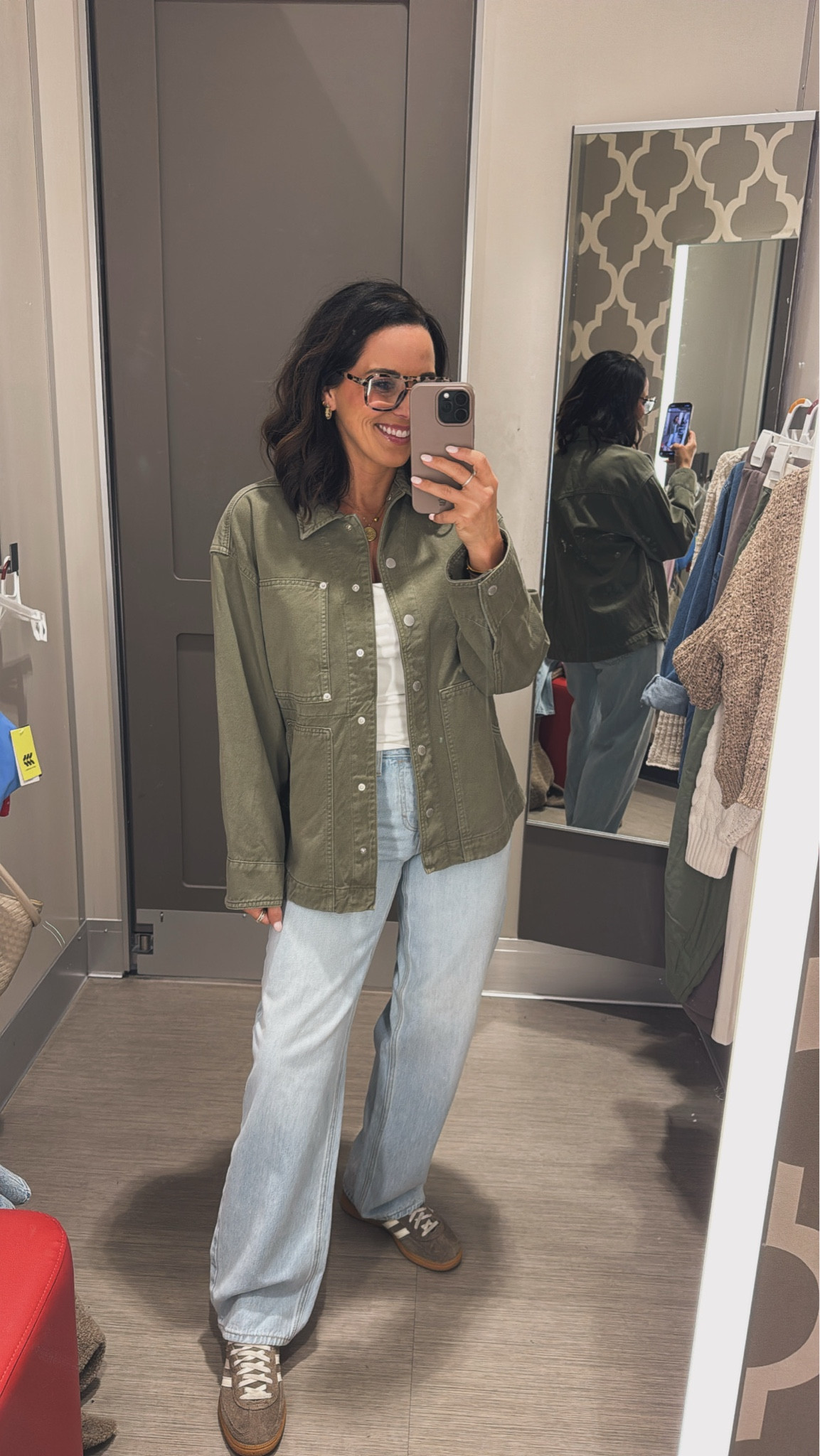 Y'all look at this outfit from @Target A perfect elevated basic for chic casual daily wear. These pants are so comfortable perfect for long work days. Loving this green jacket for the colder days! 

Mom style casual outfits target must haves brown flats women's blouses affordable target fits teacher mom approved women's fashion Vintage Pickin 

#LTKWorkwear #LTKmomlife #LTKSeasonal