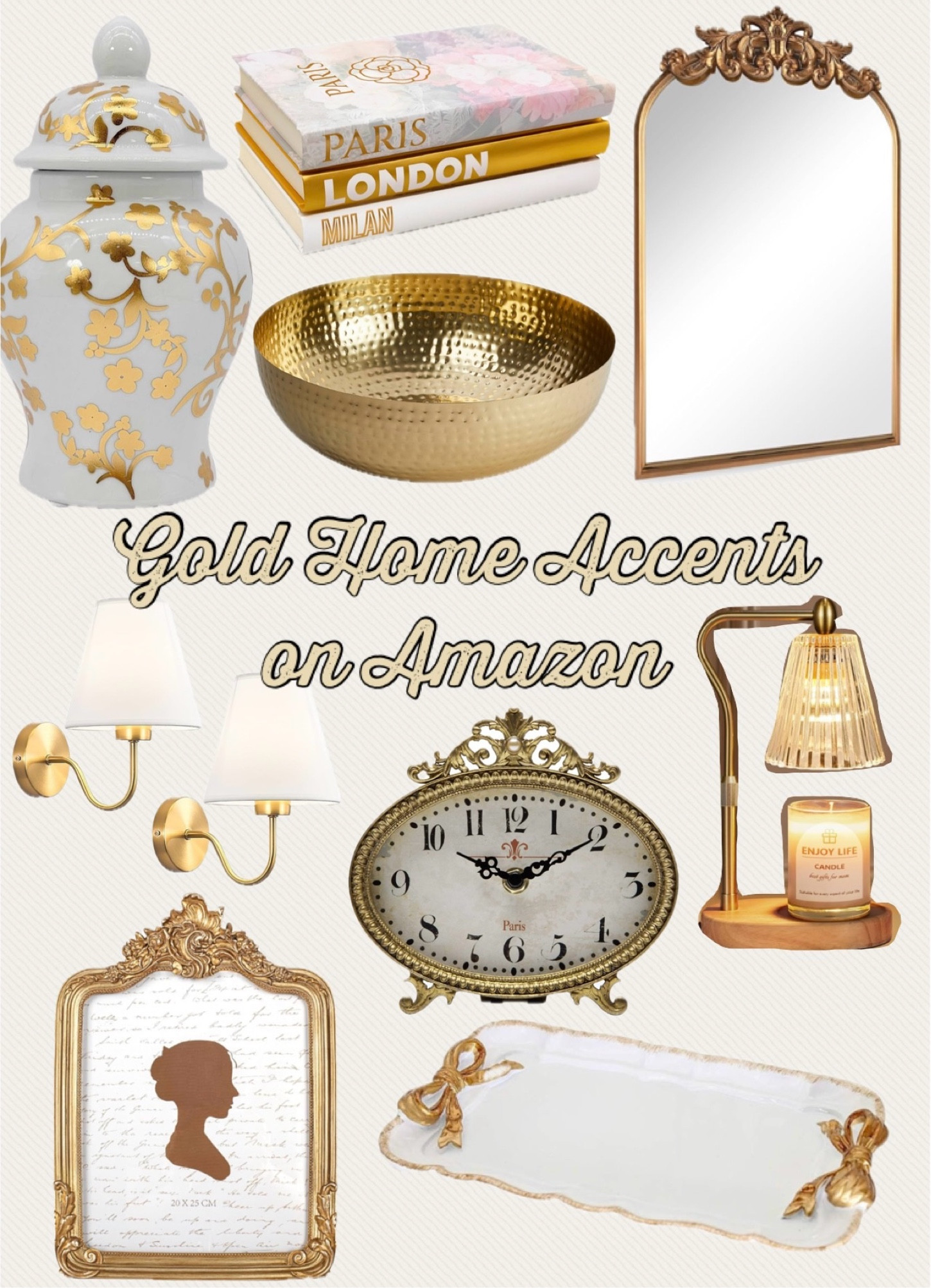 Gold home accents on Amazon!! Amazon home decor / gold home decor on Amazonn