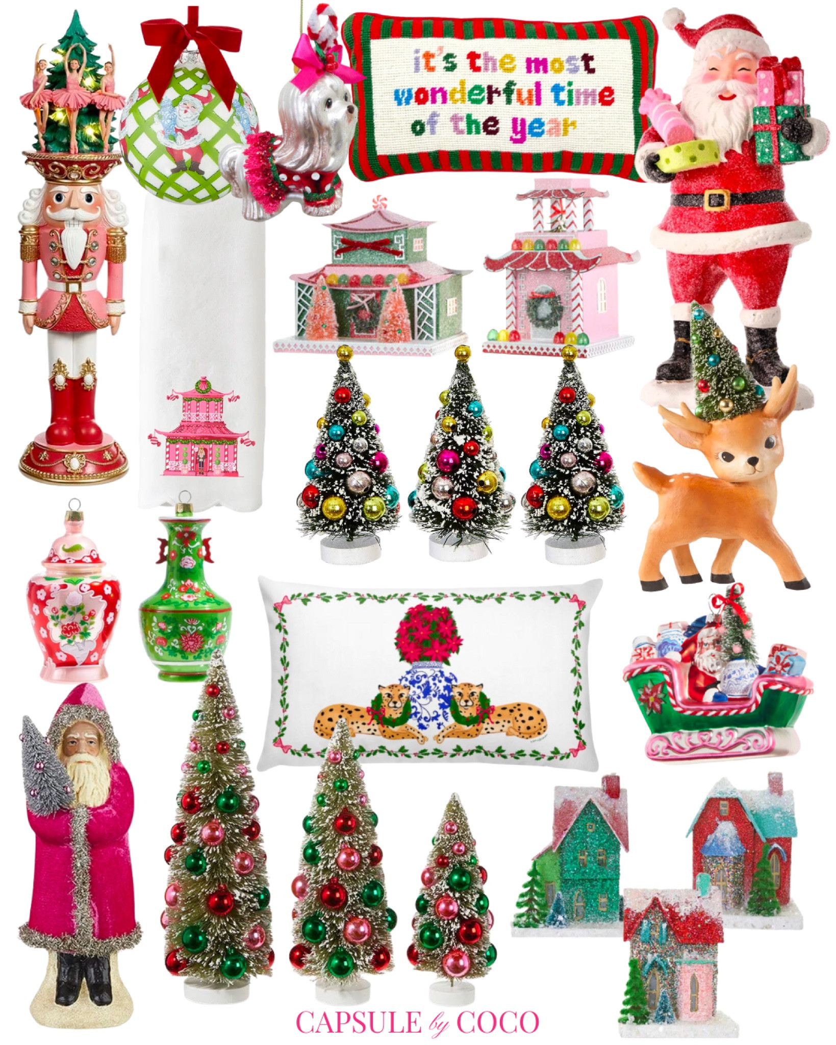 HOLIDAY DECOR PT. 5 🐆🎄🎅

Christmas decor, preppy Christmas decor, classic Christmas decor, pink Christmas decor, red Christmas decor, green Christmas decor, needlepoint Christmas decor, pink Santa, reindeer, ornaments, Christmas village, preppy ornaments, Capsule By CoCo

#LTKhome #LTKSeasonal #LTKHoliday