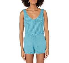 The Drop Women's Sylvie Double V-Neck Textured Rib Cropped Sweater Tank | Amazon (US)