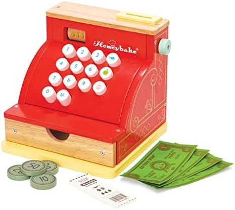 Le Toy Van - Wooden Honeybake Toy Cash Register | Role Play Toy | With Receipt, Opening Till Draw... | Amazon (US)