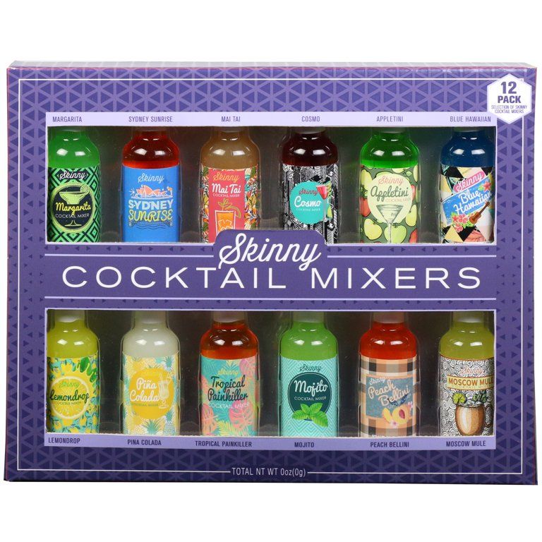 Global Skinny Cocktail Mixers Gift Set by Thoughtfully | 12 Individual Drink Mixers for Appletini... | Walmart (US)