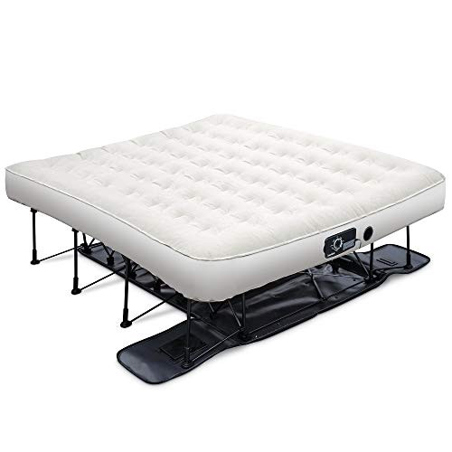 Ivation EZ-Bed (King) Air Mattress with Frame & Rolling Case, Self Inflatable, Blow Up Bed Auto Shut-Off, Comfortable Surface AirBed, Best for Guest, Travel, Vacation, Camping | Amazon (US)